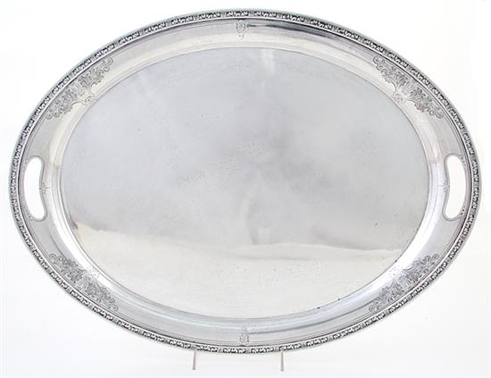 Gorham sterling serving tray Rhode 136cab