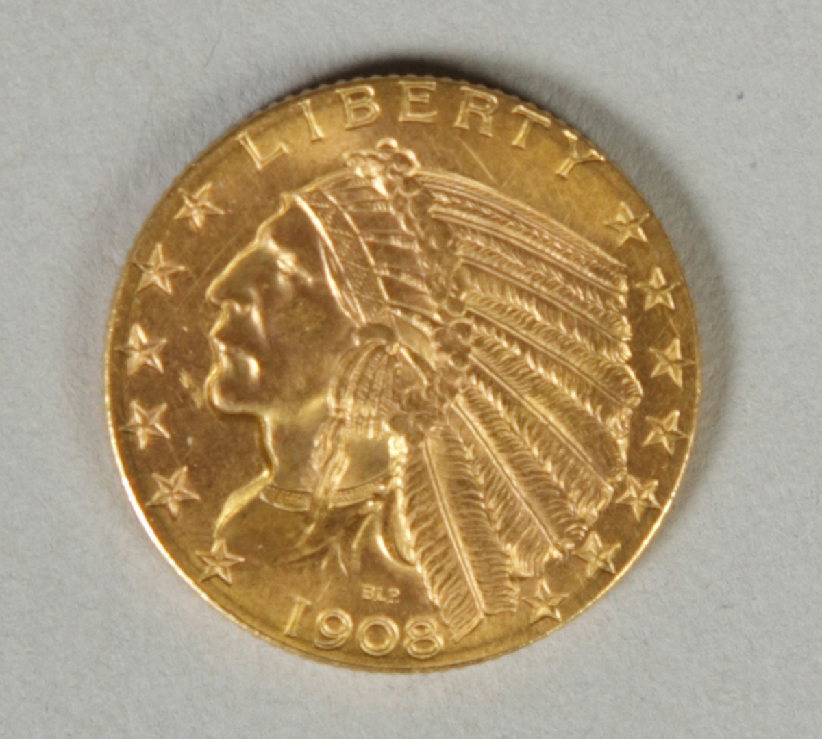 1908 Liberty Gold Coin Five Dollar