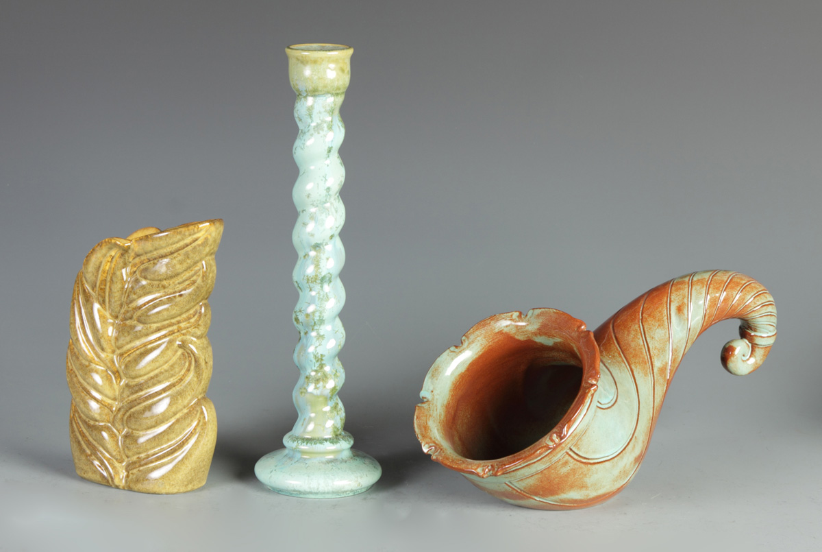 Art Pottery L to R: H. Gonder vase