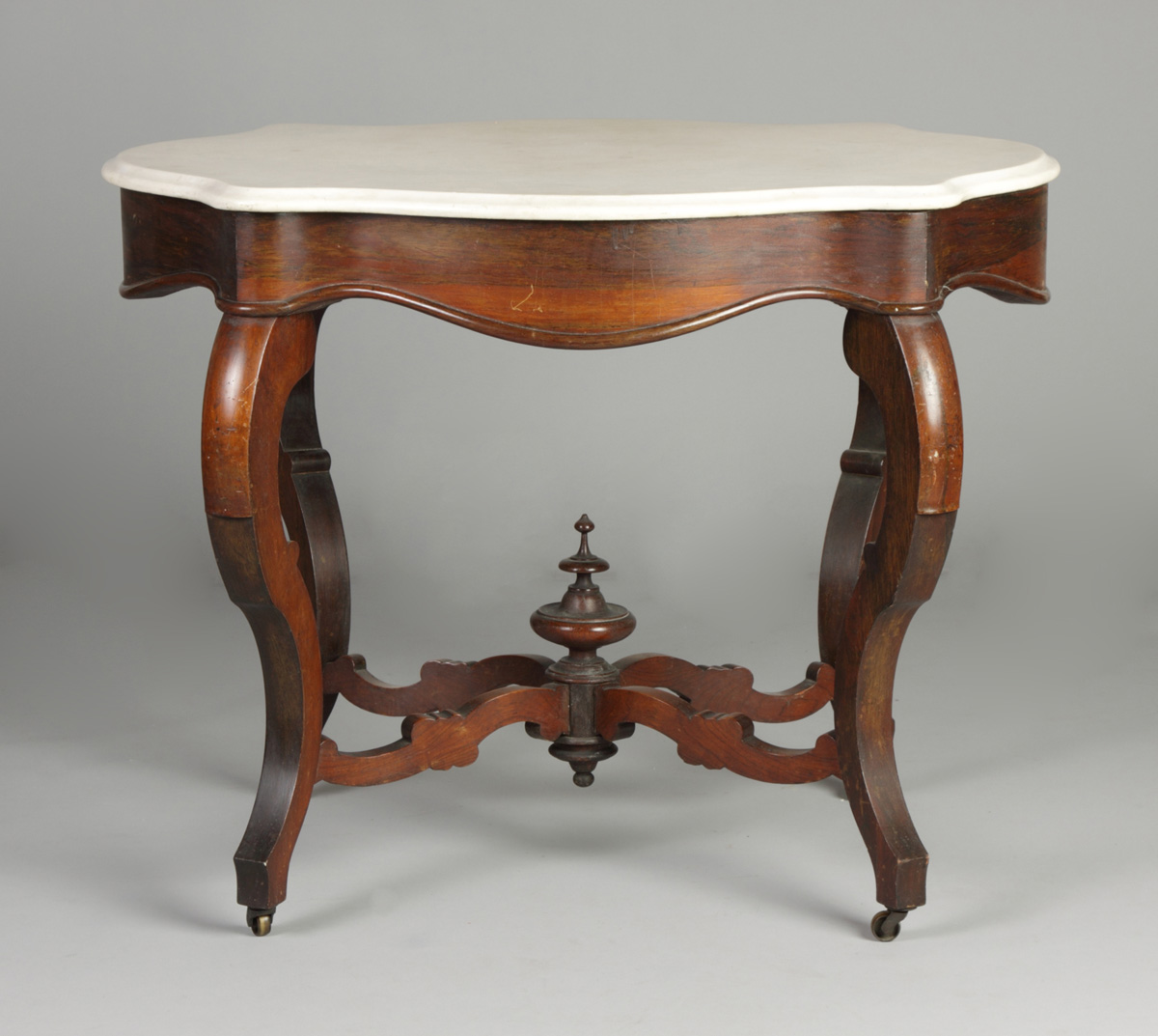 Rosewood Turtle-top Marble Table Original