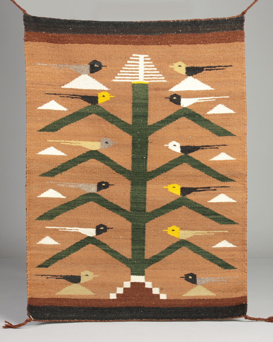 Navajo Pictoral Weaving w Tree 136d1f
