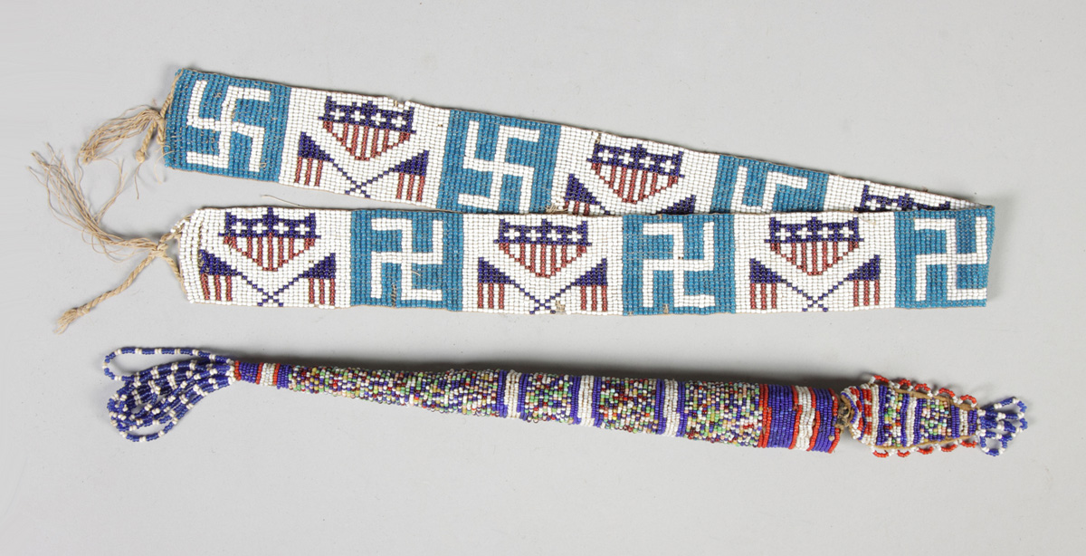 2 Native American Beaded Items