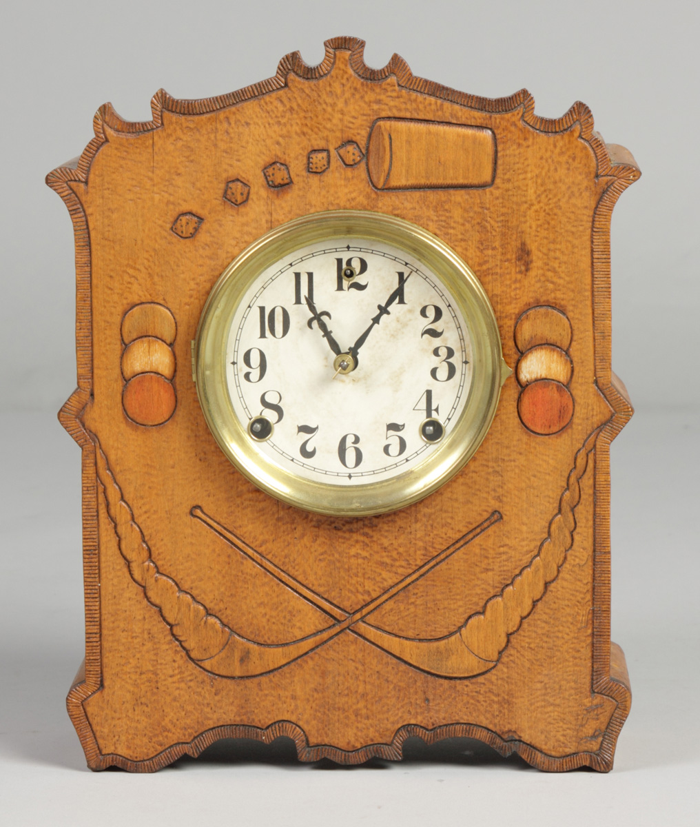 Gilbert Gambler Shelf Clock Maple