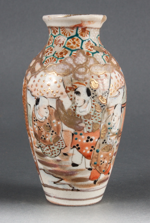 Japanese Satsuma earthenware cabinet