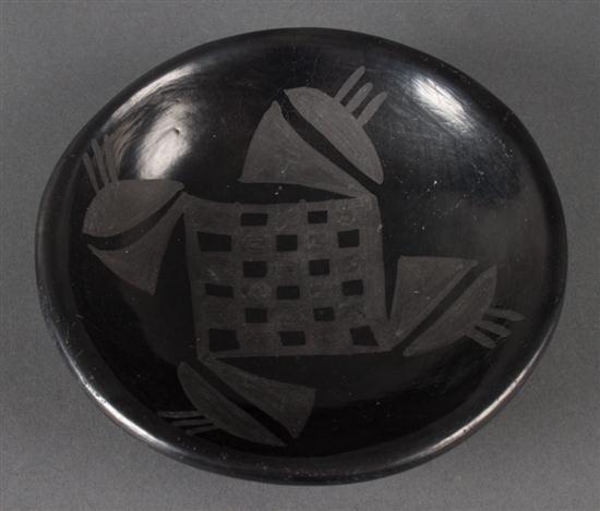 Santa Clara blackware pottery bowl 136e0c