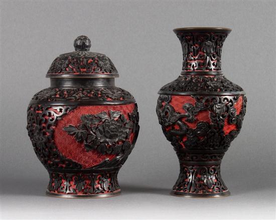 Chinese cinnabar lacquer covered