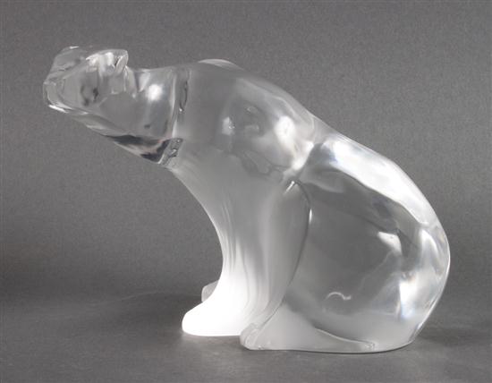 Lalique partial frosted crystal