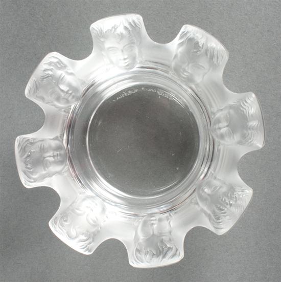 Lalique partial frosted glass ashtray 136e3d