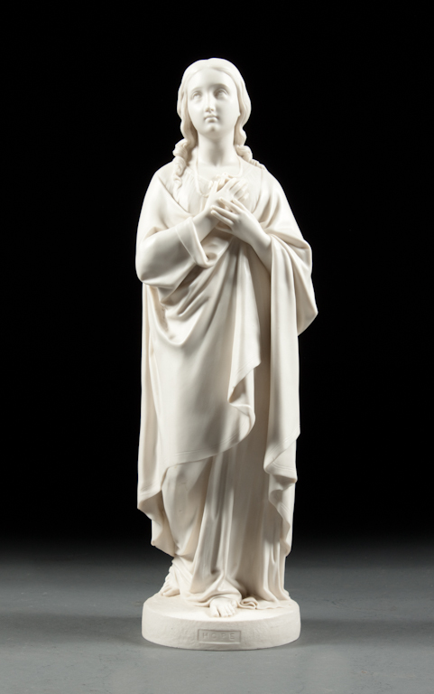 Copeland parian figure: Hope dated