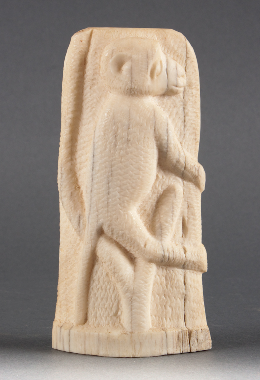 African carved bone relief image of