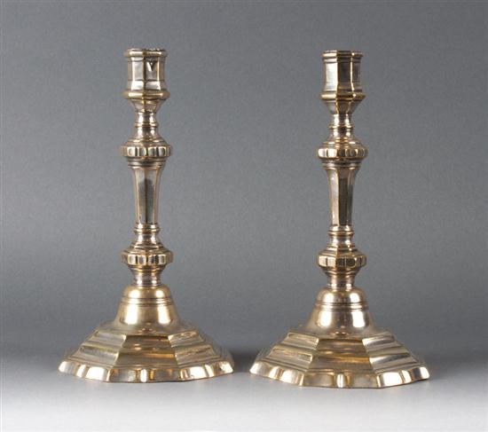 Pair of French silver plated brass 136ecf