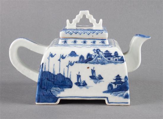 Chinese Export Canton porcelain square
