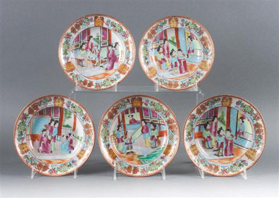 Set of five Chinese Export Rose 136ed9