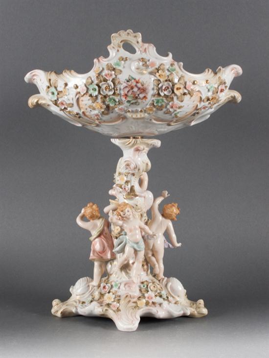 Sitzendorf porcelain figural compote 136f04