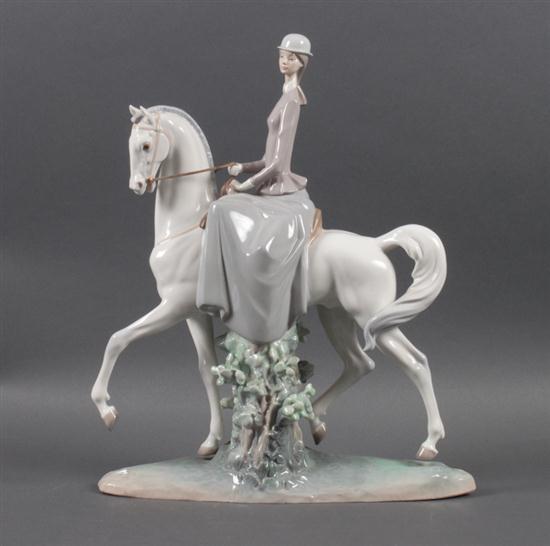 Lladro porcelain Woman on Horse Amazona