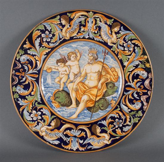 Italian faience charger 19th century;