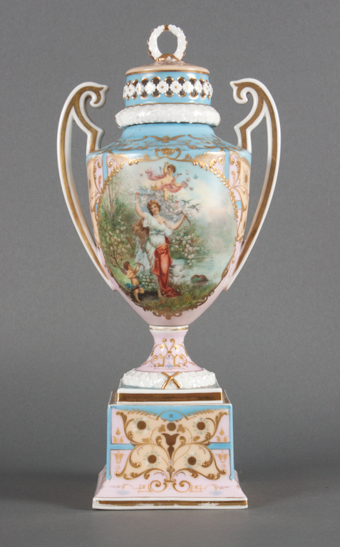Vienna painted transfer porcelain