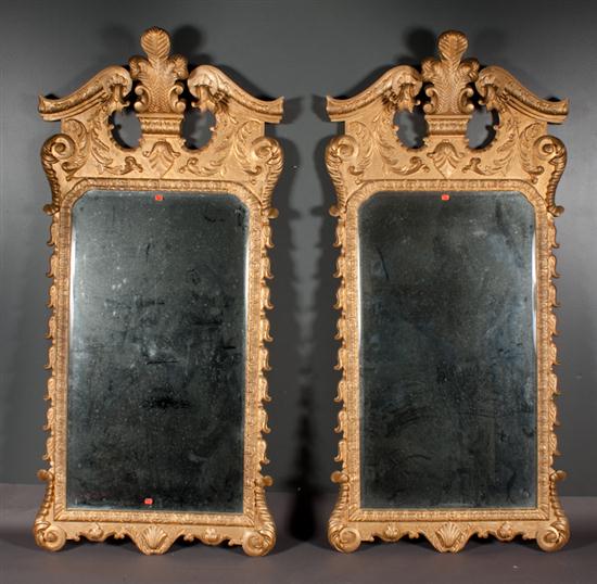 Pair of George II style gilt beveled 136f4b