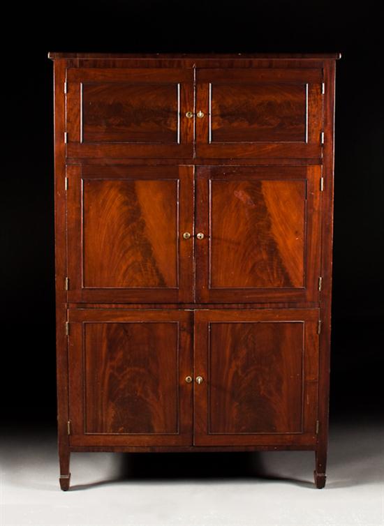 Federal mahogany linen press Maryland 136f92