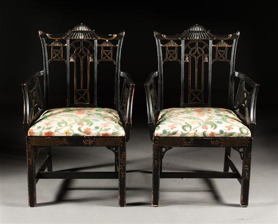 Pair of Chinese Chippendale style 136f8f