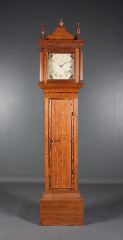 George IV oak tall case clock Knight 136f9f