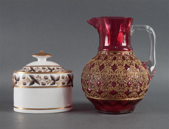 Continental ruby glass pitcher