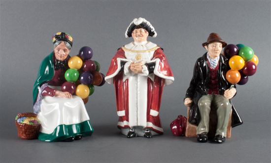 Three Royal Doulton china figures  13705c