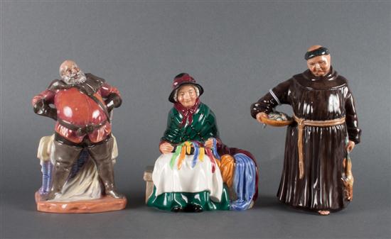 Three Royal Doulton china figures  13705d