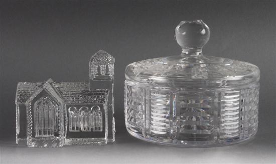 Waterford crystal church-form paperweight