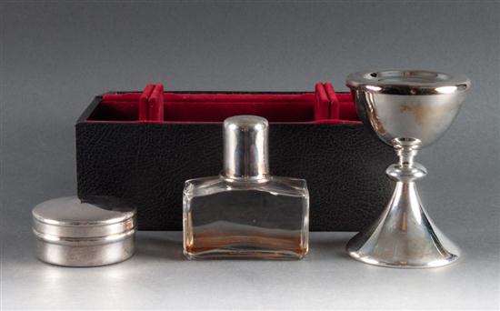 Silver-plated traveling Holy Communion