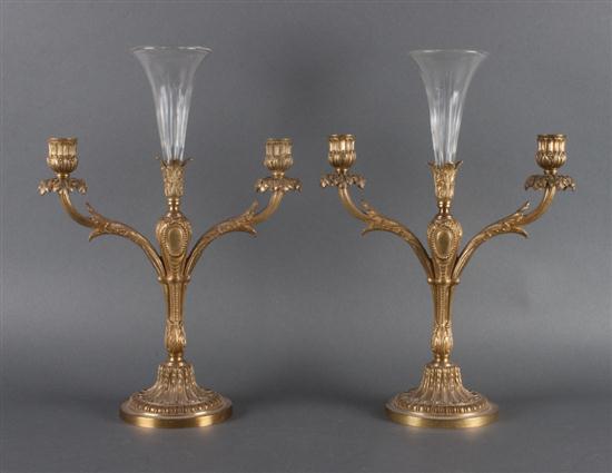 Pair of rococo style weighted brass 137084