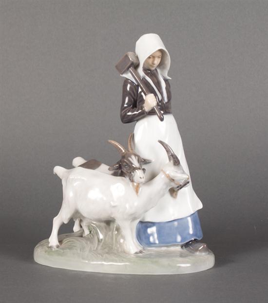 Royal Copenhagen porcelain goat herder