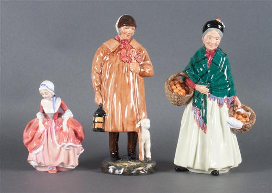 Three Royal Doulton china figures 1)