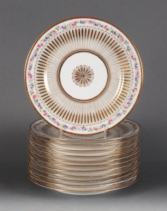 Set of twelve Charles Ahrenfeldt porcelain