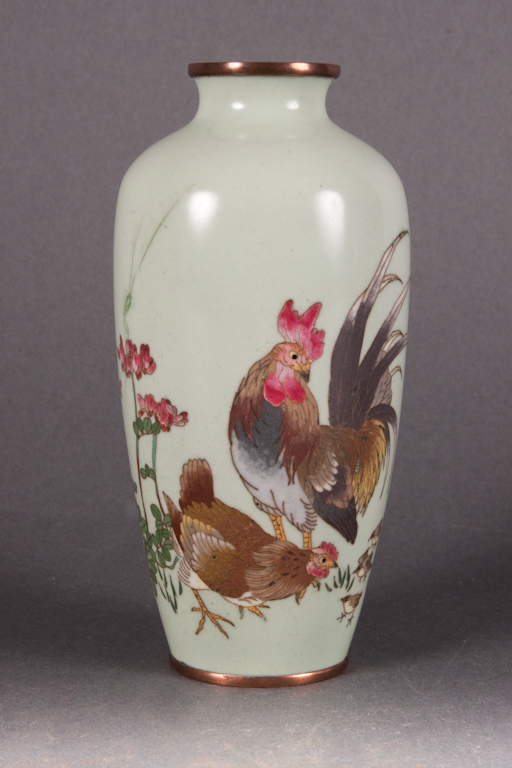 Japanese cloisonne enamel vase