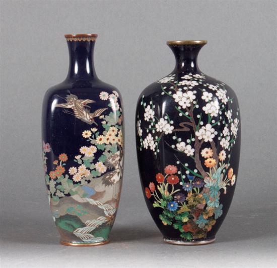 Two Japanese cloisonne enamel vases 139982