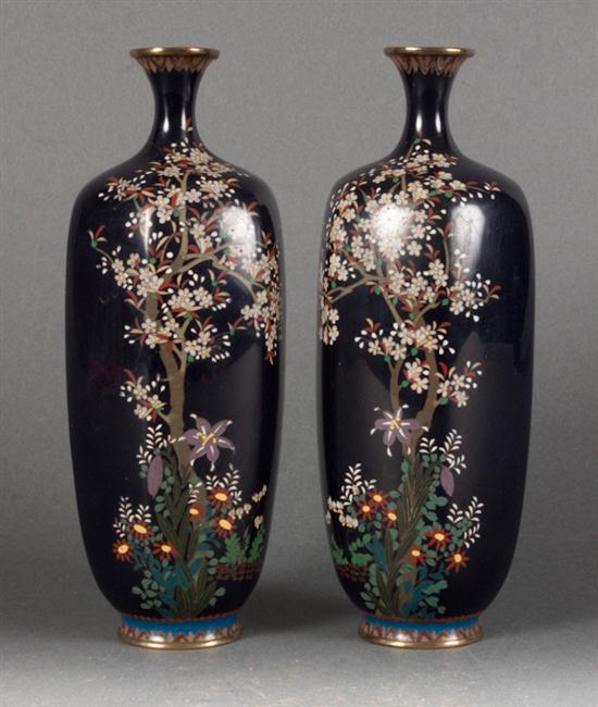 Matched pair of Japanese cloisonne 139983