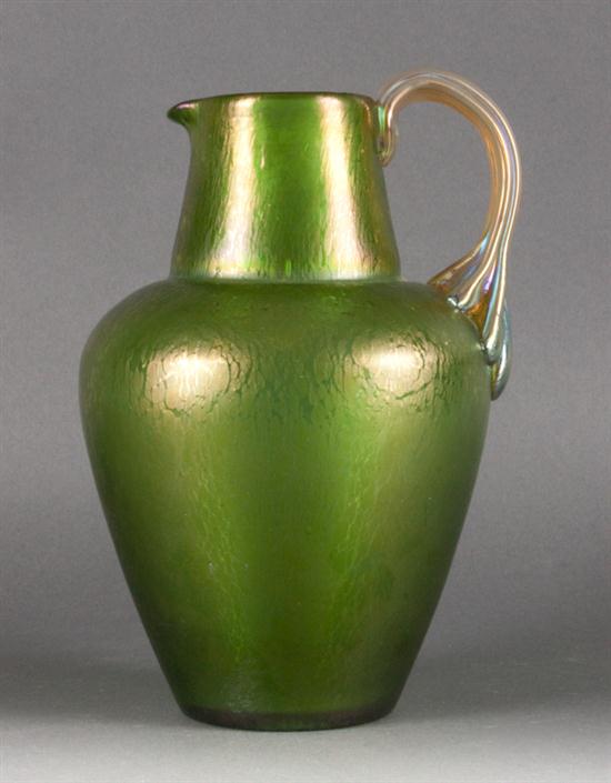 Continental iridescent glass pitcher 1399c2