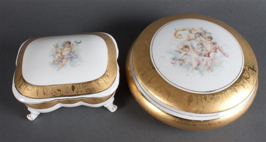 Limoges transfer decorated porcelain