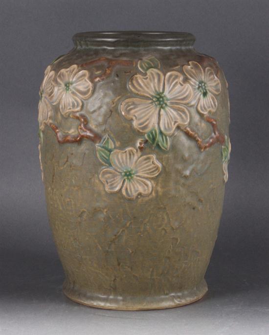 Roseville molded art pottery vase