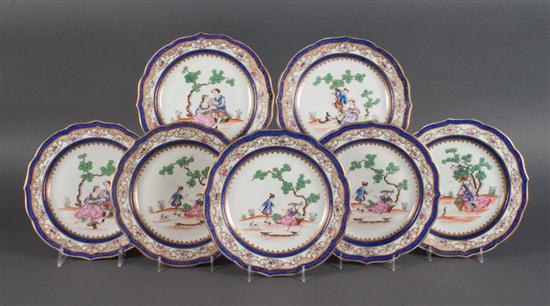 Set of seven Samson porcelain cabinet 1399d2