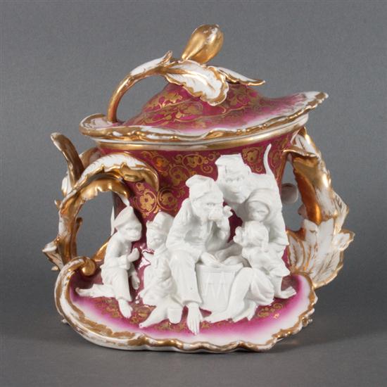 French porcelain tobacco jar with