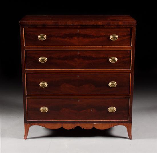 Federal mahogany chest of drawers