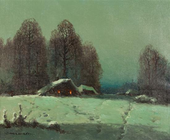 Wiktor Korecki Polish 1890-1980 Snowy