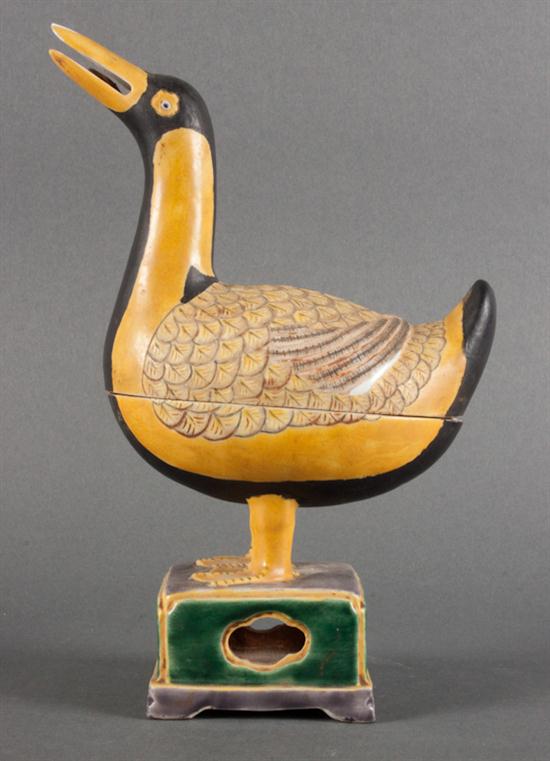 Chinese enamelled porcelain goose form 139b43