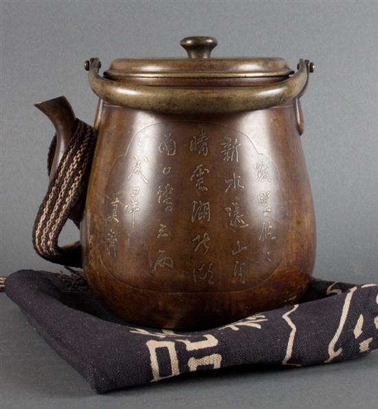 Chinese bronze wine pot and Japanese 139b5a