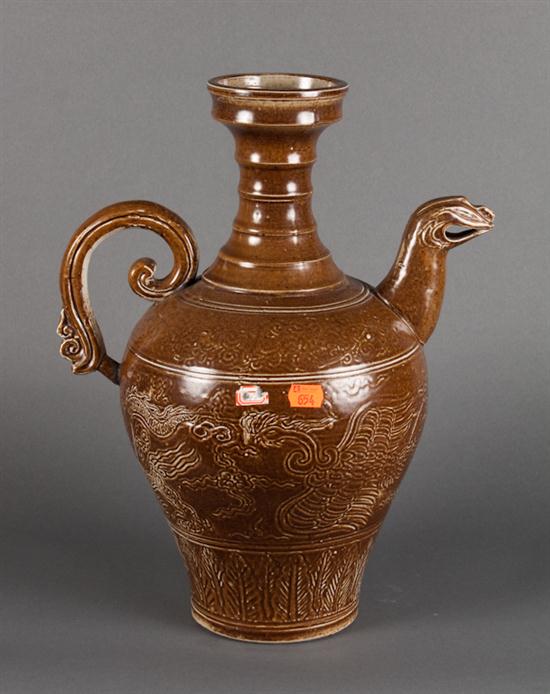 Chinese Ming wine pot with incised 139b70