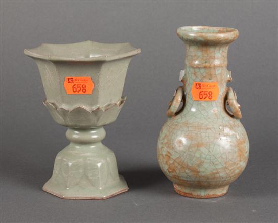 Chinese celadon glazed stoneware