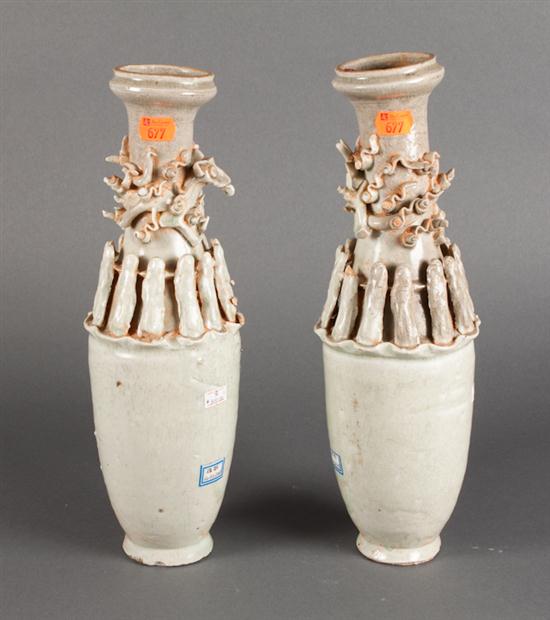 Pair of Chinese Sung style celadon