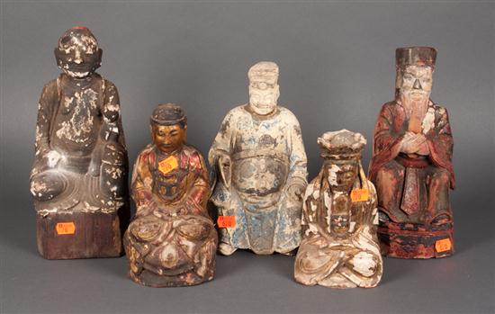 Four Chinese carved and painted 139b7e